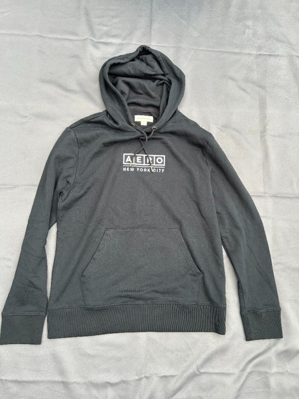 Aeropostale Hoodie Mens Large Black AERO
